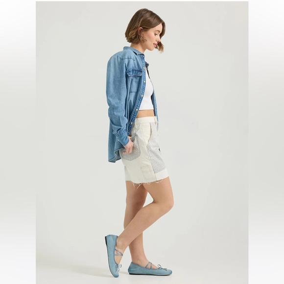 LEE WOMEN'S HIGH RISE CARPENTER SHORT Size 30 NEW - Picture 3 of 16